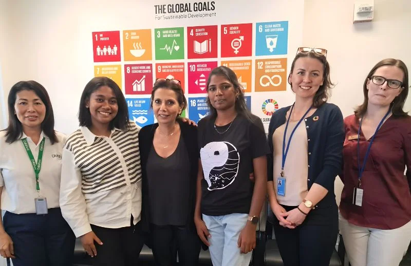 Sathana with other participants at the HLPF